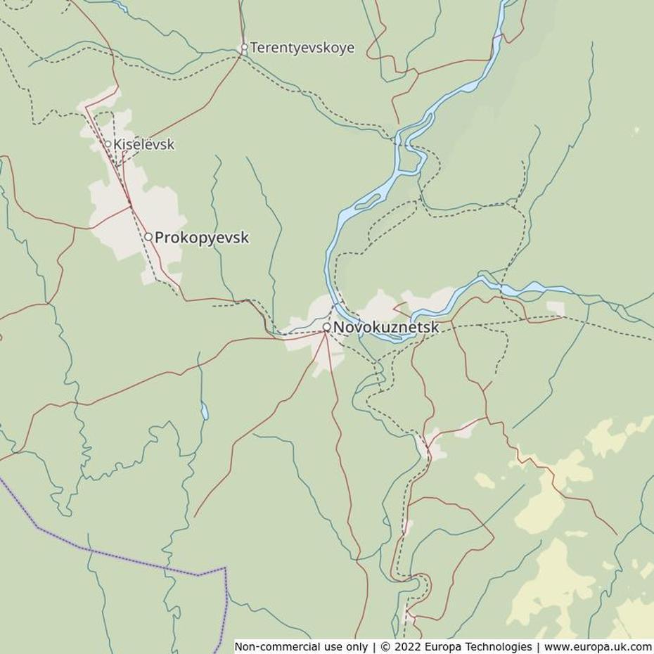 Map Of Novokuznetsk, Russia | Global 1000 Atlas, Novokuznetsk, Russia, Norilsk Russia, Novosibirsk Russia