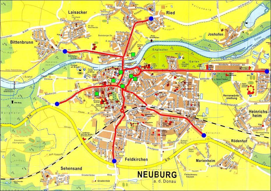 Neuburg Der Donau Map – Neuburg Der Donau Germany  Mappery, Neuburg, Germany, Donau Germany, Danube Germany