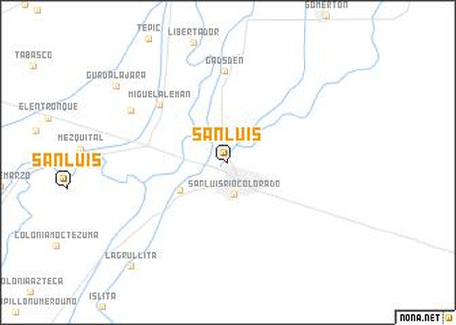 San Luis (United States – Usa) Map – Nona, San Luis, United States, San Luis Argentina, San Luis Valley