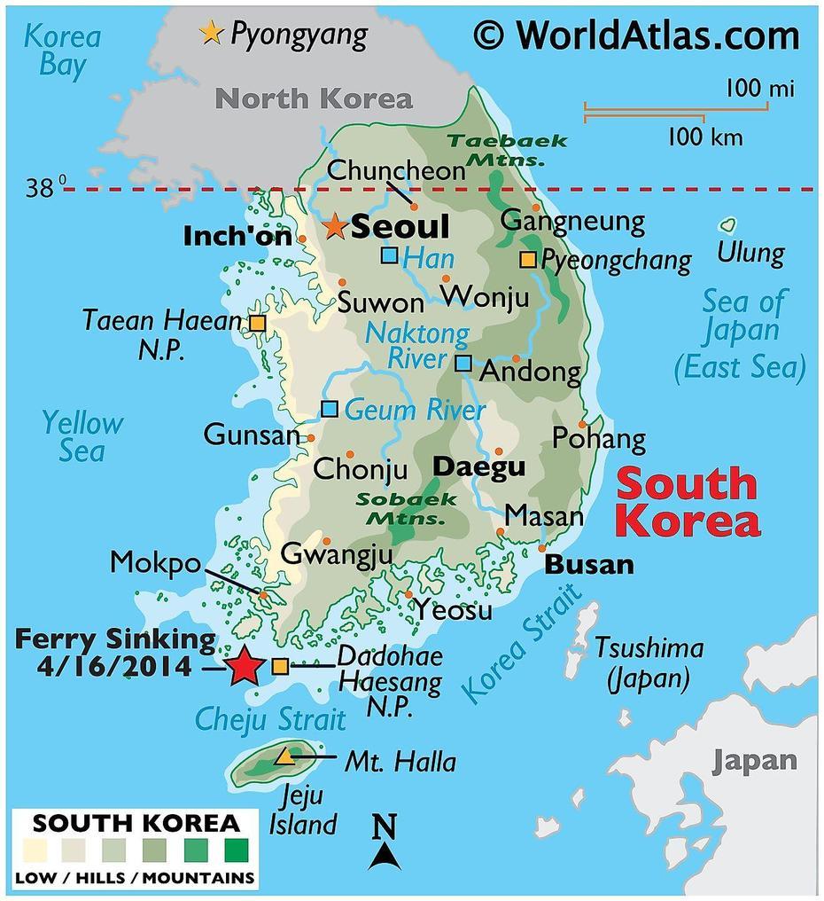 South Korea Maps & Facts – World Atlas, Kumi, South Korea, South Korea World, Korea A