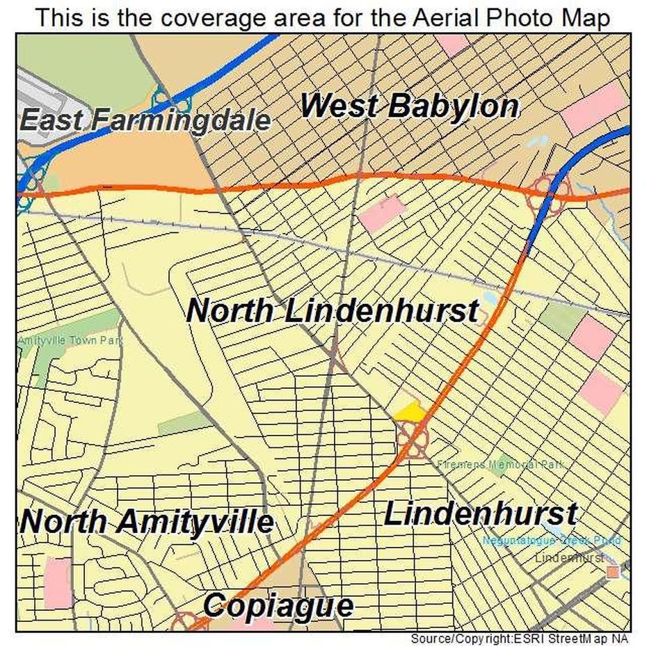 Aerial Photography Map Of North Lindenhurst, Ny New York, Lindenhurst, United States, Lindenhurst New York, Lindenhurst Long Island