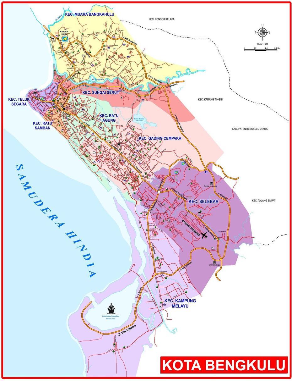 Amazing Indonesia: Bengkulu City Map, Bengkulu, Indonesia, Peta Provinsi Bengkulu, Pulau  Tikus