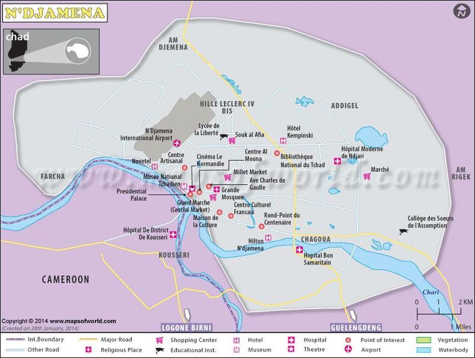 B”Ndjamena Chad Map | Ndjamena Map”, N’Djamena, Chad, N’Djamena City, Chad City