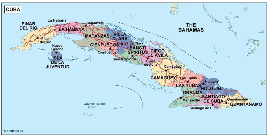 Cuba Political Map | Order And Download Cuba Political Map, Cifuentes, Cuba, Ana Teresa Cifuentes, Cifuentes Cuba