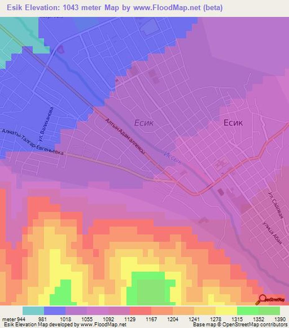 Elevation Of Esik,Kazakhstan Elevation Map, Topography, Contour, Esik, Kazakhstan, Entryway Benches  Mudrooms, Issyk  Lake