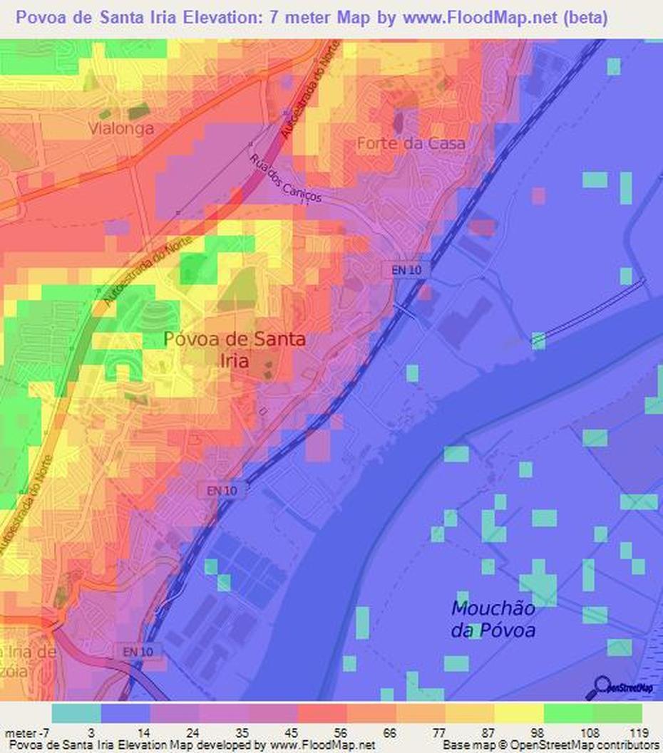 Elevation Of Povoa De Santa Iria,Portugal Elevation Map, Topography …, Póvoa De Santa Iria, Portugal, Montes Povoa De Santa Iria, Quinta Da Piedade Povoa De Santa Iria