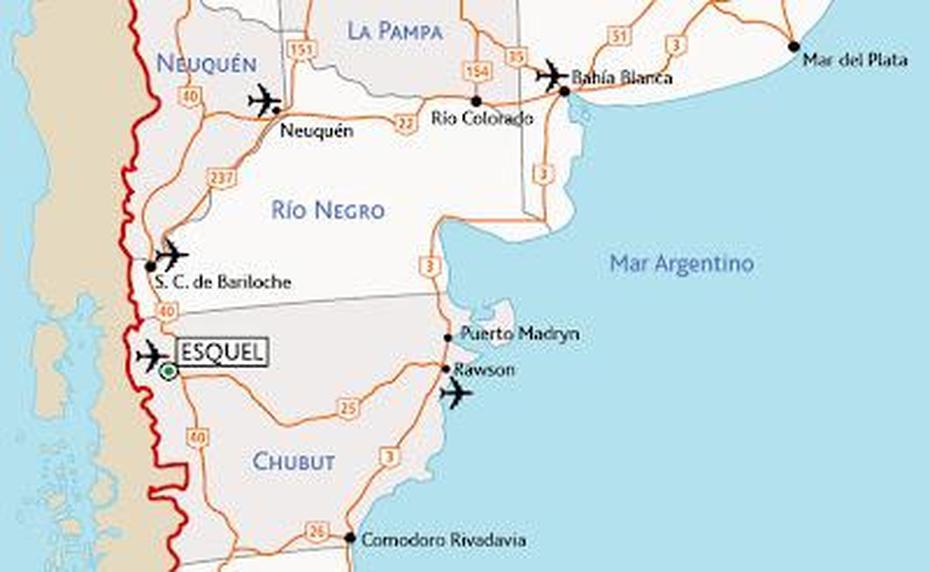 Me Gusta La Argentina: Mapa De Esquel, Esquel, Argentina, Trelew Argentina, Trevelin Argentina