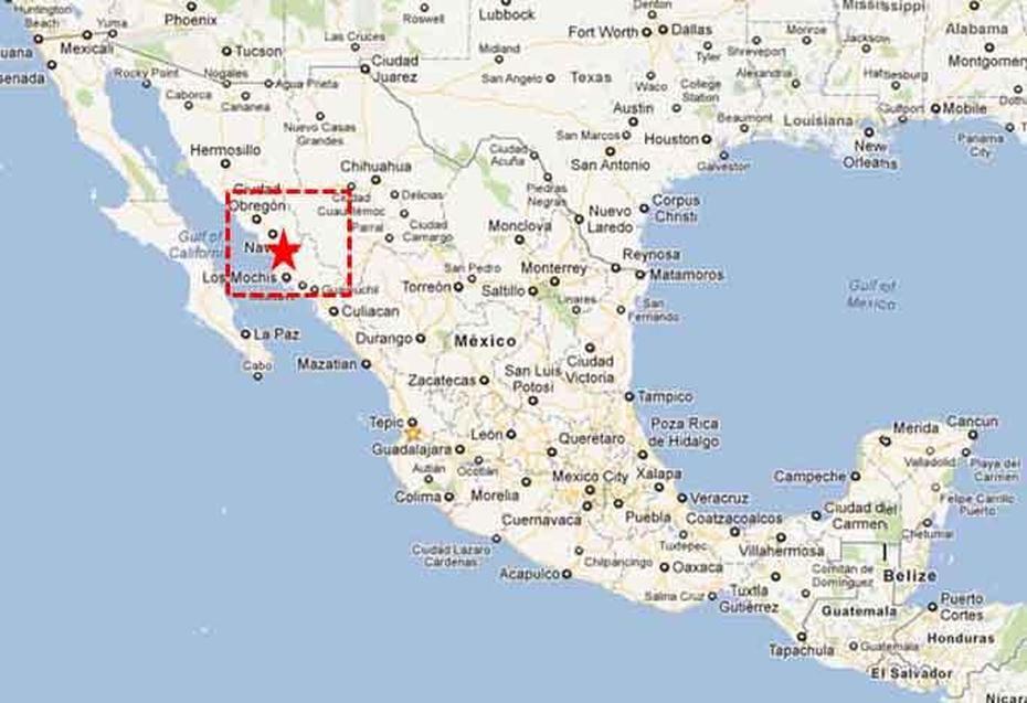 Index Of /Cities Towns Pueblos/West Coast, Huatabampo, Mexico, Huatabampito, Location Of Sonora Mexico