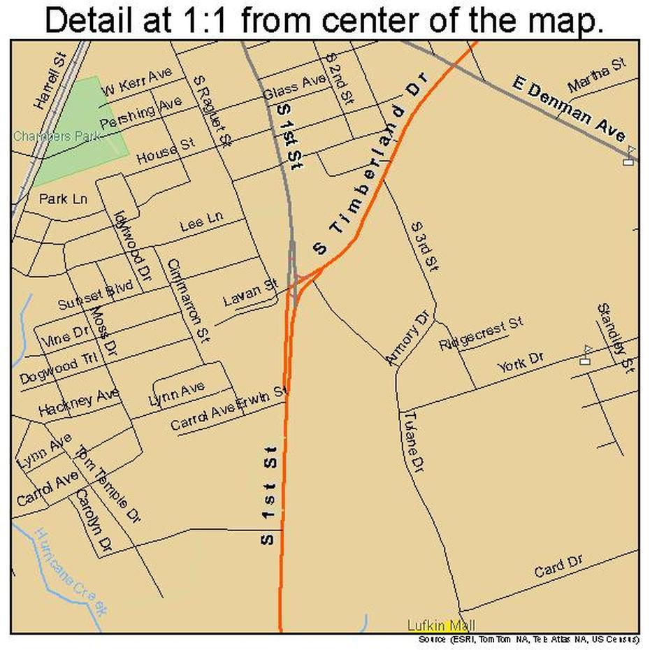 Lufkin Texas Street Map 4845072, Lufkin, United States, 75904  Zip, Downtown Lufkin Texas