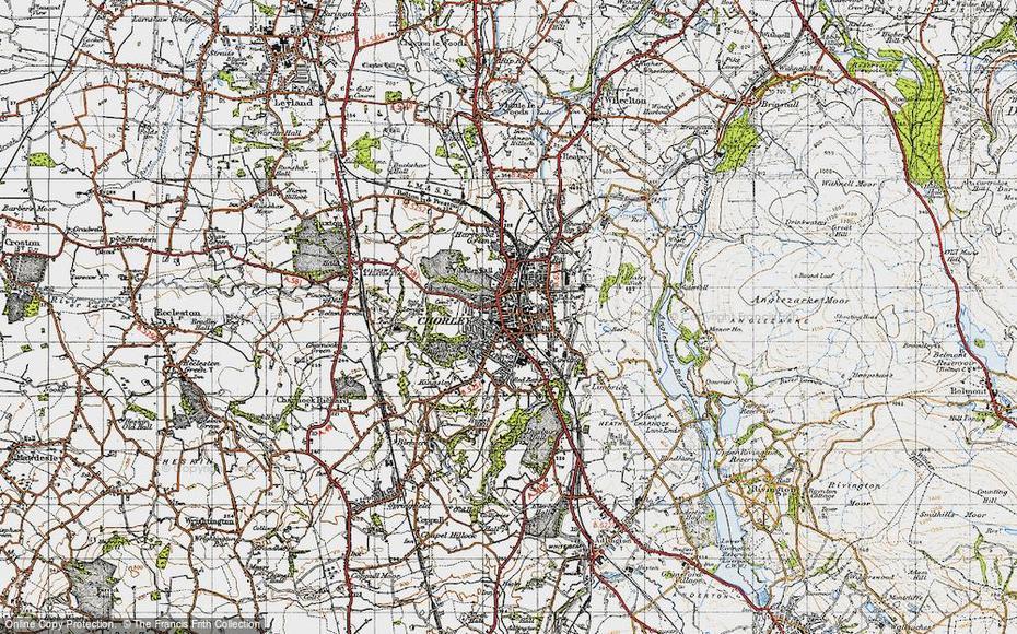 Map Of Chorley, 1947 – Francis Frith, Chorley, United Kingdom, Tidworth, Torquay England