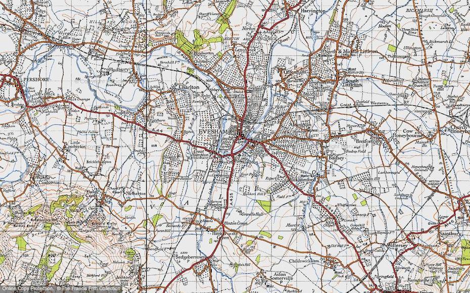 Map Of Evesham, 1946 – Francis Frith, Evesham, United Kingdom, Askrigg, Thirsk  Pubs