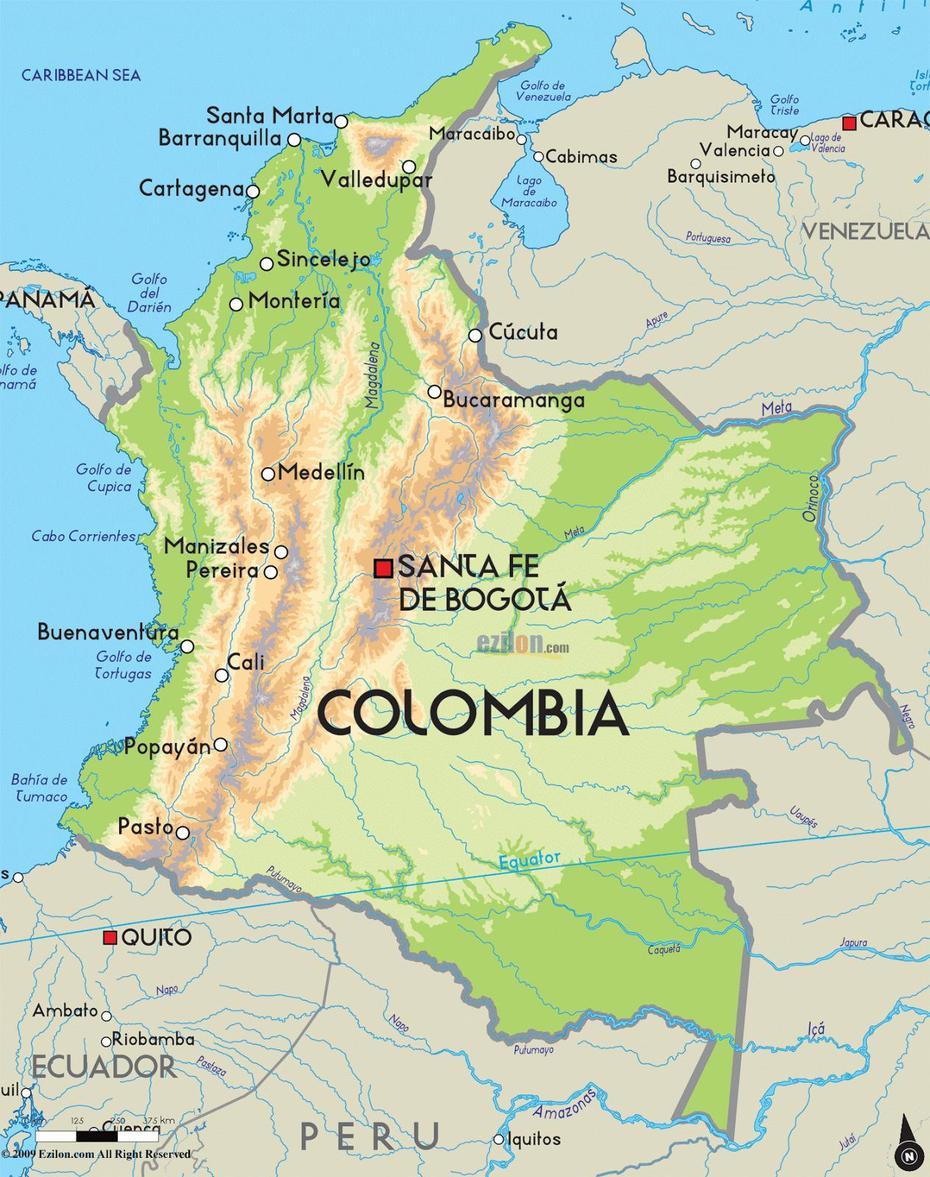 Mapas Da Colombia – Geografia Totaltm, Planadas, Colombia, Wastewater  Treatment, Where Is Planada Ca