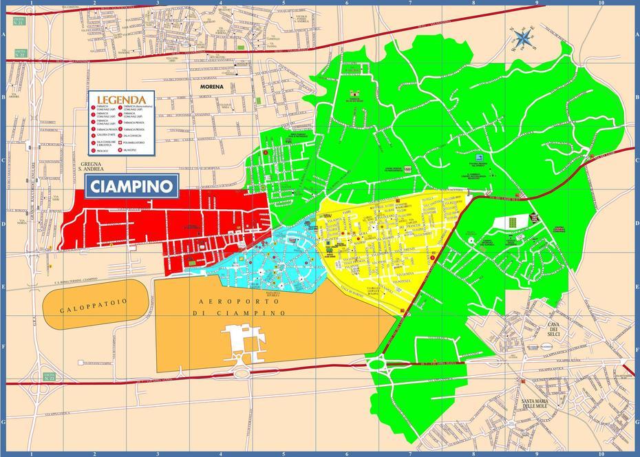 Roma Ciampino, Rome Airport, Cartina, Ciampino, Italy