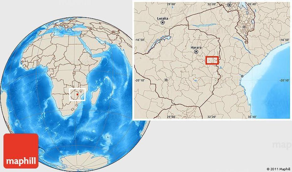 Shaded Relief Location Map Of Rusape, Rusape, Zimbabwe, Beautiful Zimbabwe, Zimbabwe School