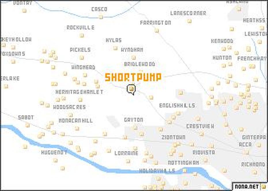 Short Pump (United States – Usa) Map – Nona, Short Pump, United States, Short Pump Mall, Short Pump Virginia