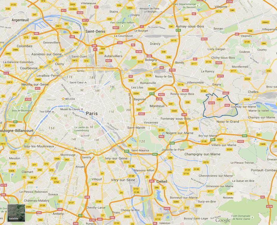 Situation – Neuilly-Sur-Marne, Neuilly-Sur-Marne, France, Champs -Sur-Marne, Lagny -Sur-Marne France