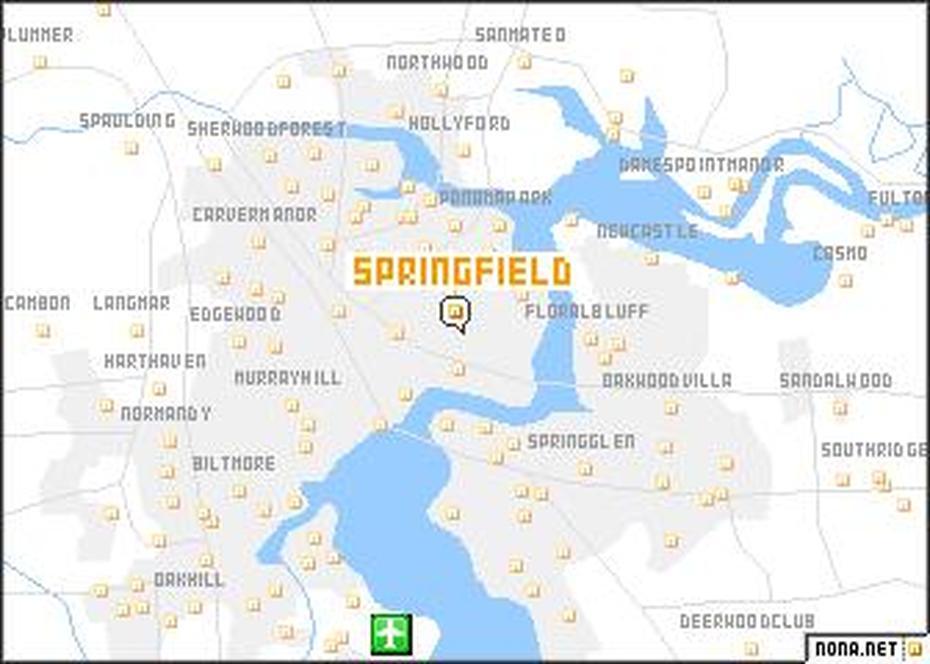 Springfield (United States – Usa) Map – Nona, Springfield, United States, Printable  Of Springfield Il, Of Springfield The Simpsons