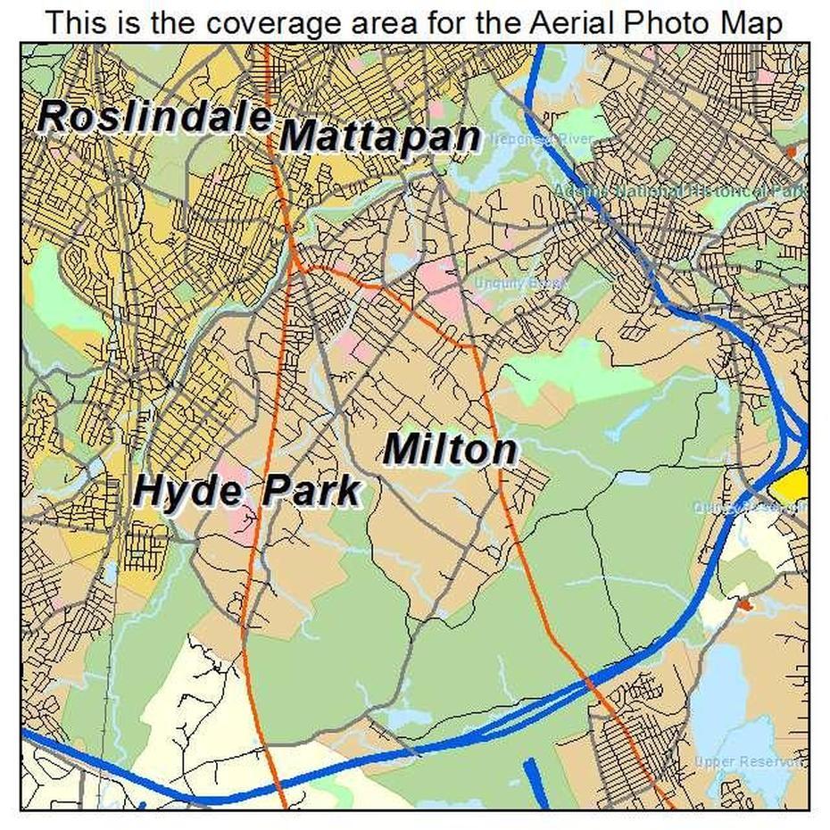 Aerial Photography Map Of Milton, Ma Massachusetts, Milton, United States, Milton, United States