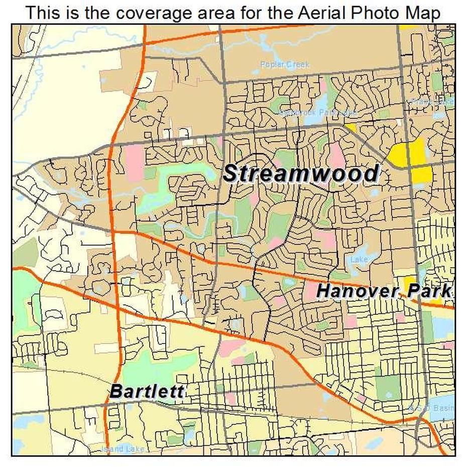 Aerial Photography Map Of Streamwood, Il Illinois, Streamwood, United States, Cities In Illinois, Illinois Political