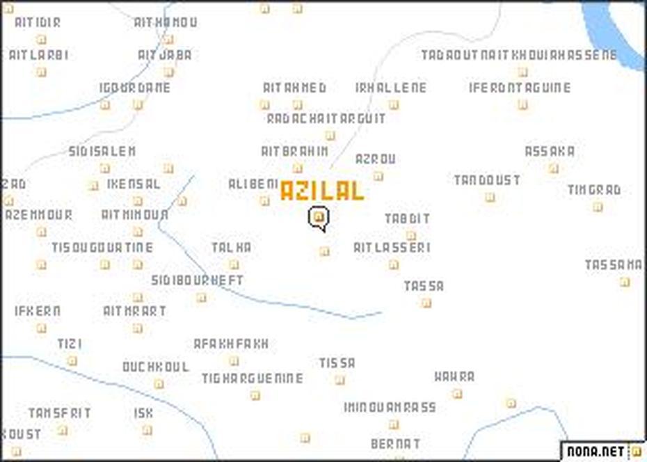 Azilal (Morocco) Map – Nona, Aziylal, Morocco, Ksar Morocco, Morocco Waterfalls