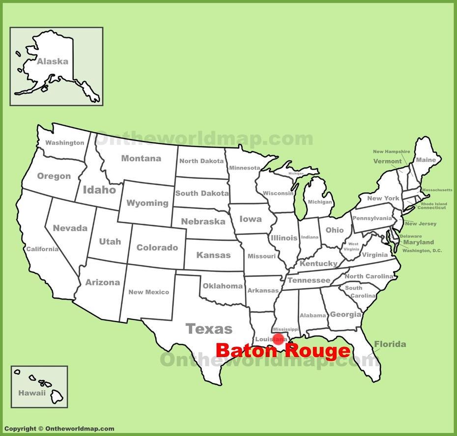 Baton Rouge Location On The U.S. Map, Baton Rouge, United States, Old Baton Rouge, Louisiana State Capitol Baton Rouge La