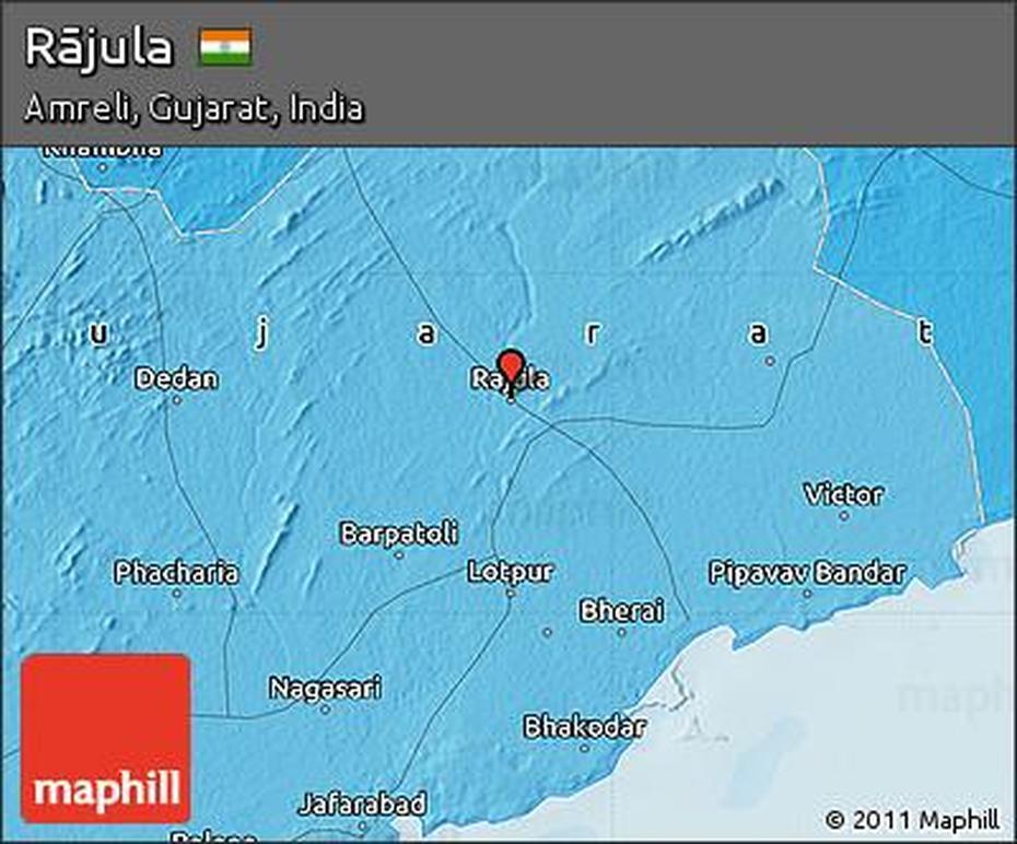 Free Political Map Of Rajula, Rājula, India, Mumbai  Zoo, Rajula  City