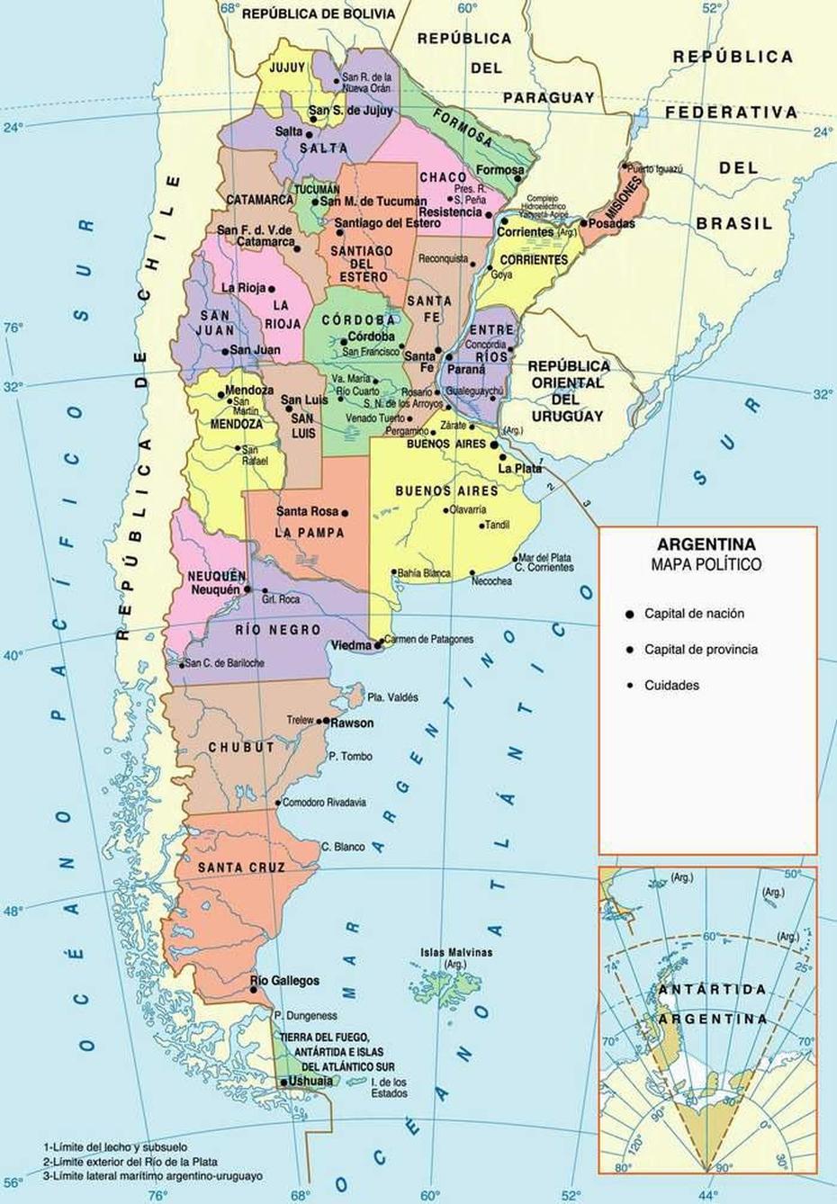 Large Detailed Administrative Map Of Argentina With Cities. Argentina …, Adrogue, Argentina, Empanadas Buenos Aires, Independiente  De Avellaneda