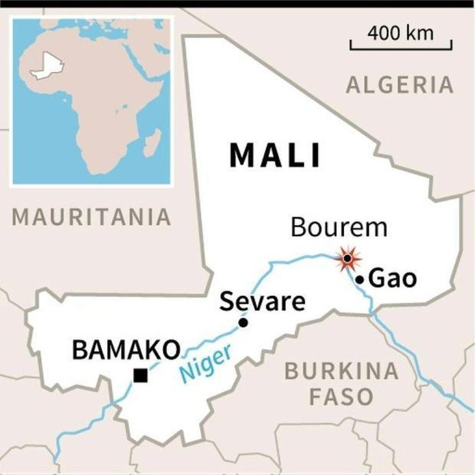 Mali Outline, Mali Flag, French Troops, Bourèm Guindou, Mali