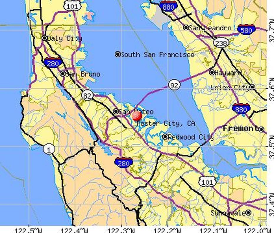 Map Of Foster City Ca – Washington State Map, Foster City, United States, United States City  Usa, United States  With Capital Cities