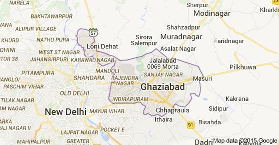 Map Of Ghaziabad, Uttar Pradesh | Map, Shahdara, World Information, Ghāziābād, India, Ghaziabad District, Aurangabad City