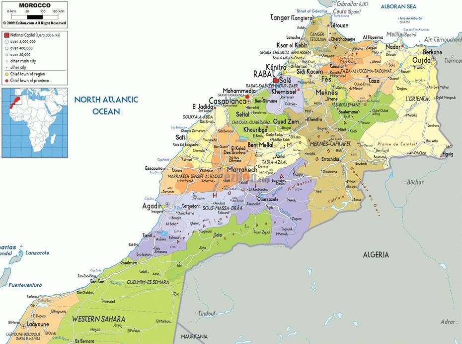 Printable Map Of Morocco | Printable Map Of The United States, Al ’Attawia, Morocco, Morocco Restaurant, Morocco Travel