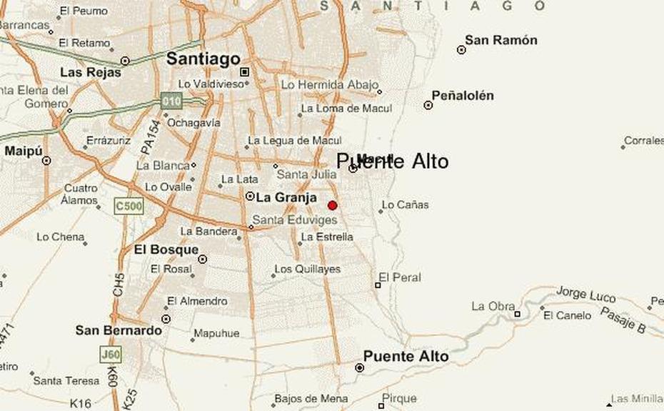 Puente Alto Map, Puente Alto, Chile, La Moneda Chile, El  Volcan