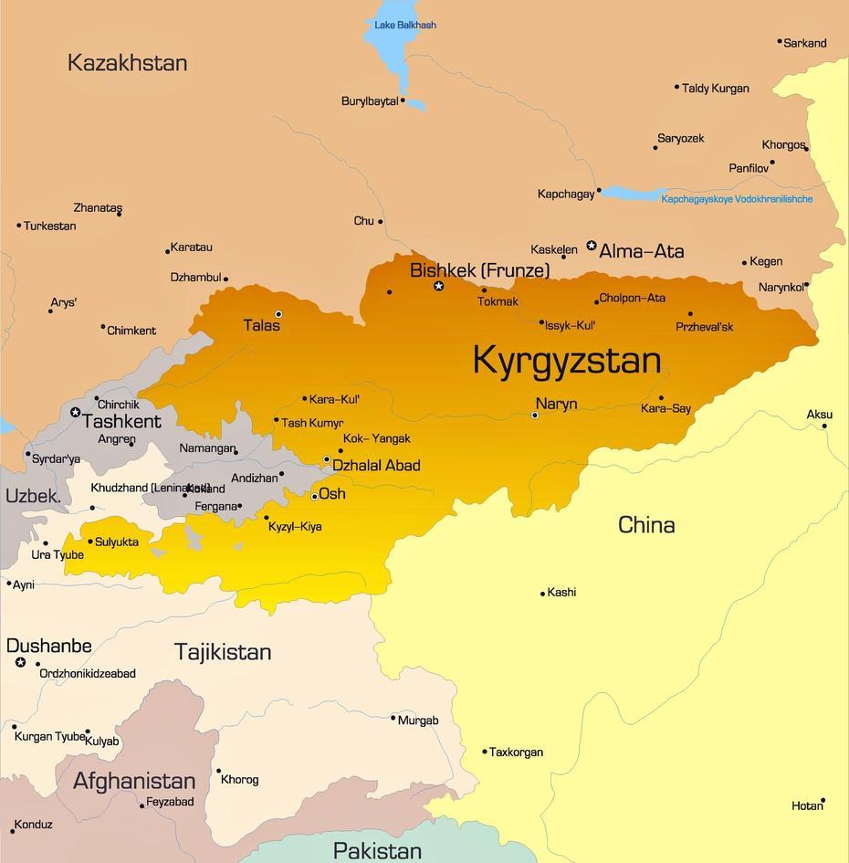 Stadtekarte Von Kirgisistan – Orangesmile, Aravan, Kyrgyzstan, Kyrgyzstan Political, Kyrgyzstan  Central Asia