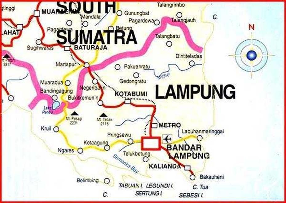 Bandar Lampung Map, Bandar Lampung, Indonesia, Pariwisata Indonesia, Bakauheni