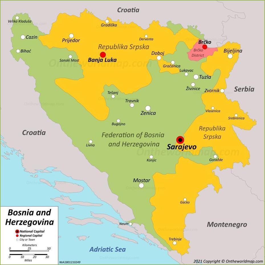 Bosnia And Herzegovina Map | Maps Of Bosniaherzegovina, Gradačac, Bosnia And Herzegovina, Bih, Bosnia Rivers