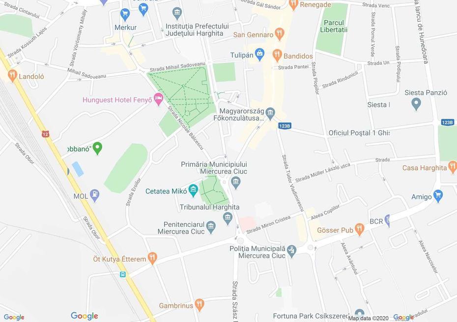 Centrul Orasului Miercurea Ciuc, Harta Turistica Interactiva, Miercurea-Ciuc, Romania, Tusnad, Focsani Romania