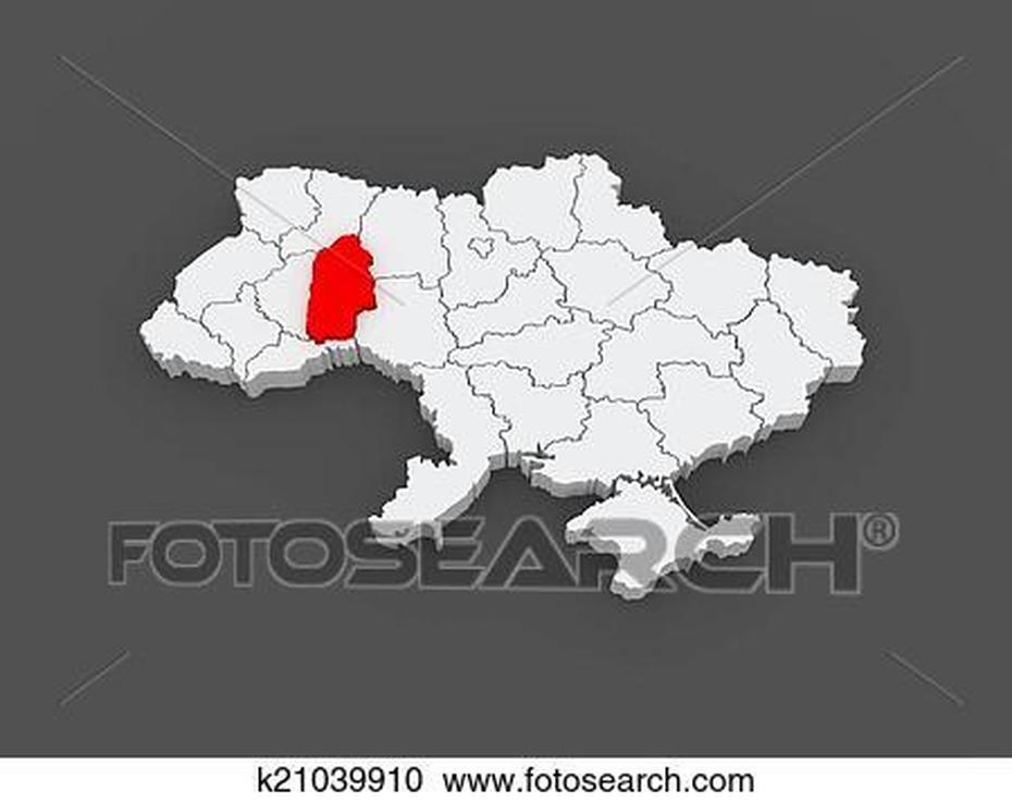 Map Of Khmelnytsky Region. Ukraine. Clipart | K21039910 | Fotosearch, Khmilnyk, Ukraine, Ukraine  In English, Ukraine Oblasts