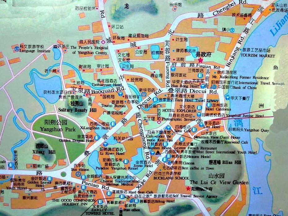 Mapas De Yangshuo County – China | Mapasblog, Yangshuling, China, Xiamen China, Fuzhou  Jiangxi