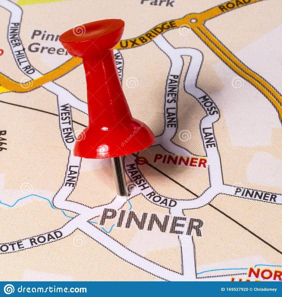 Pinner On A Uk Map Stock Photo. Image Of Marking, Europe – 169527920, Pinner, United Kingdom, United Kingdom Europe, Physical  United Kingdom