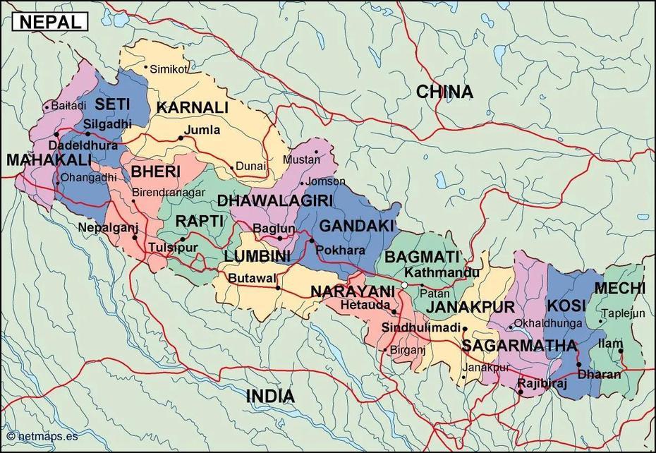 Printable  Of Nepal, Kathmandu, , Hanumānnagar, Nepal