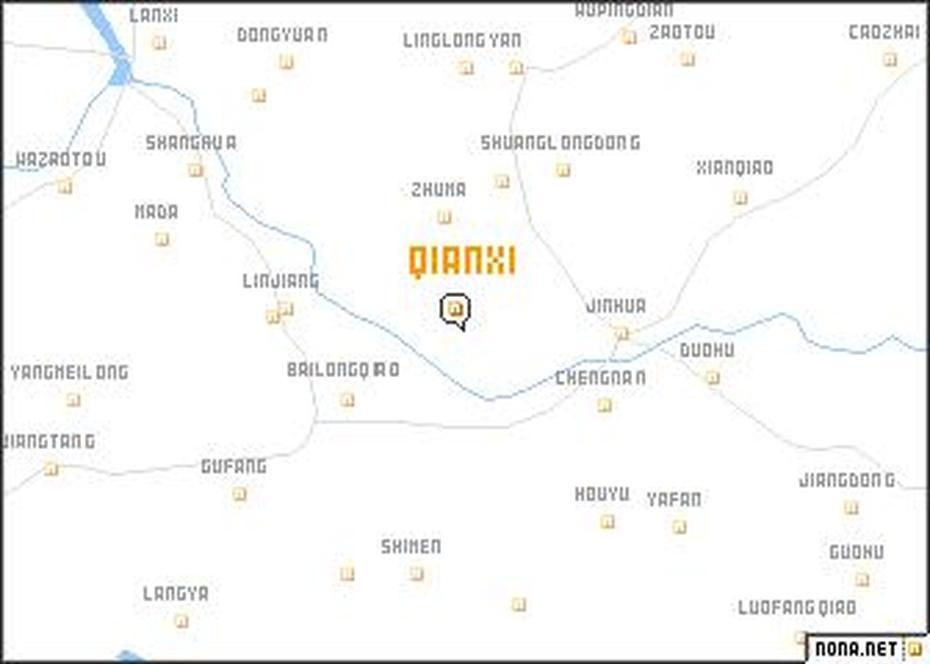 Qianxi (China) Map – Nona, Qianxi, China, Shaanxi China, Xianyang  City