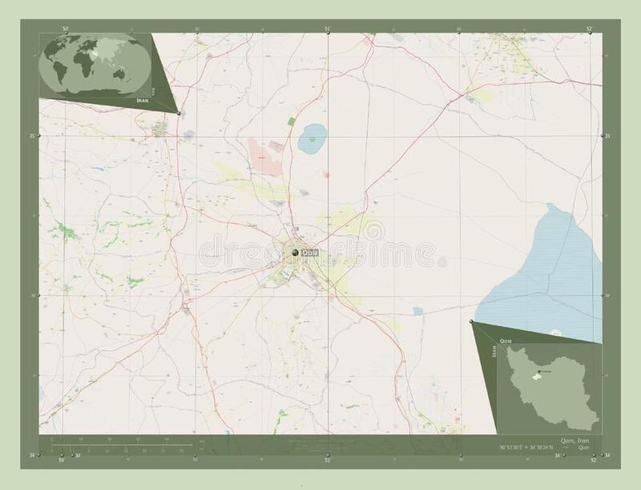 Qom, Iran. Osm. Labelled Points Of Cities Stock Illustration …, Qom, Iran, Tehran- Iran, Lorestan Iran