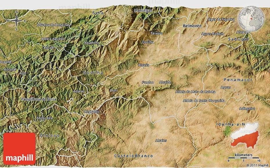 Satellite 3D Map Of Fundao, Fundão, Portugal, Fundao Es  Brasil, Soajo Portugal