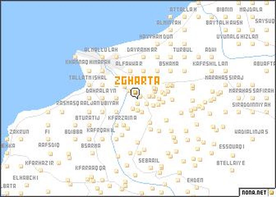 Zgharta (Lebanon) Map – Nona, Zghartā, Lebanon, Beirut Lebanon, Country Of Lebanon