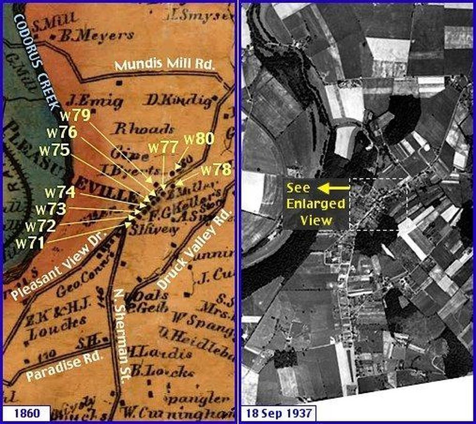 1860 Buildings 71-80 In West Region Of Springettsbury Township – Yorkspast, Springettsbury, United States, United States  Color, United States  With City