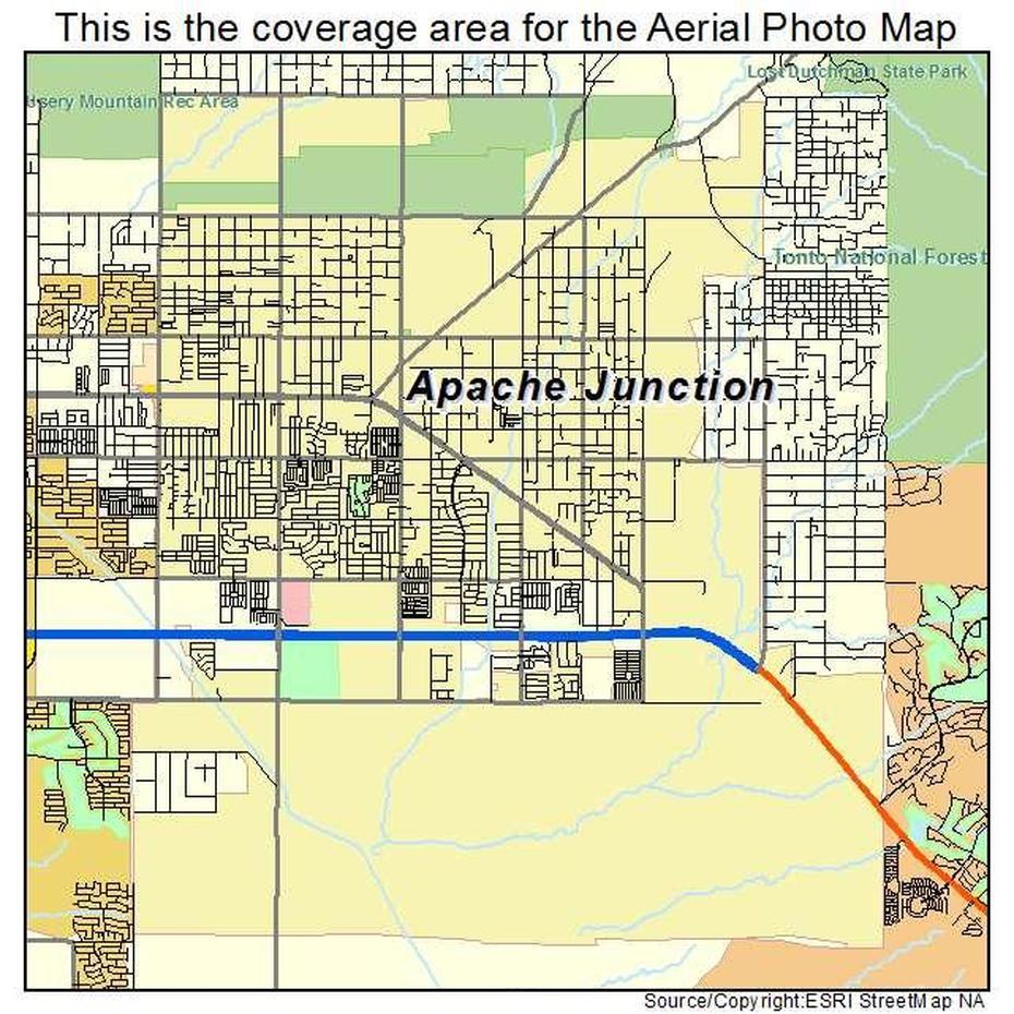 Aerial Photography Map Of Apache Junction, Az Arizona, Apache Junction, United States, Apache Junction City, Apache Junction Zip Code