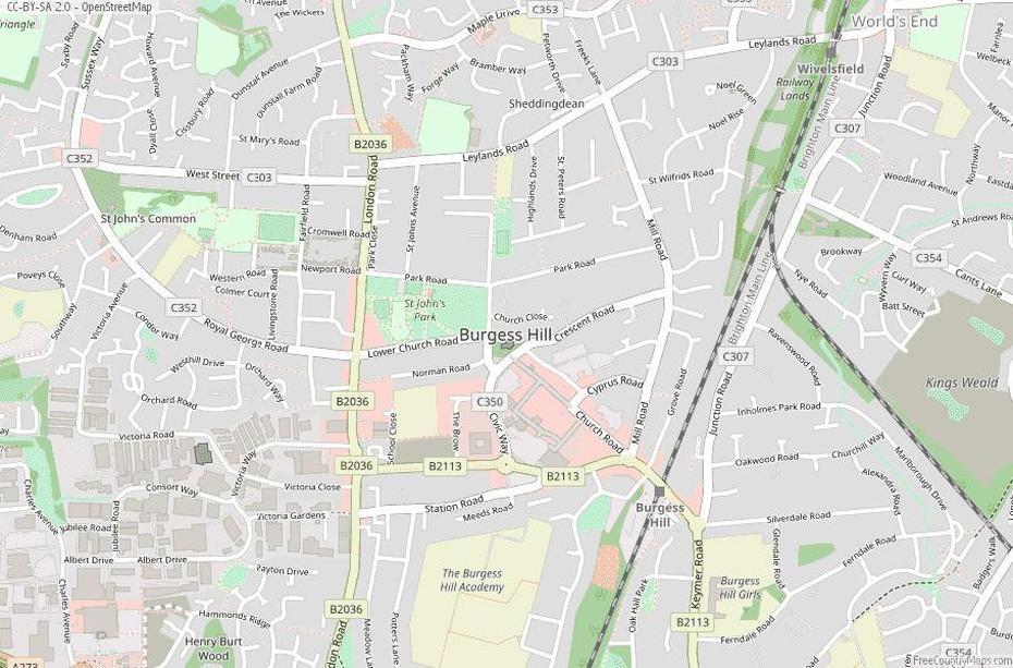 Burgess Hill Map Great Britain Latitude & Longitude: Free England Maps, Burgess Hill, United Kingdom, Redditch England, Worcester  England