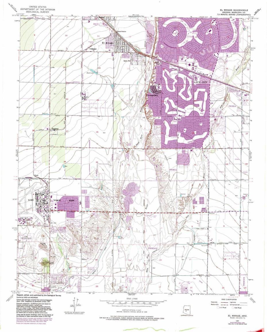 El Mirage Topographic Map, Az – Usgs Topo Quad 33112E3, El Mirage, United States, Street  Of Page Az, Of Page Arizona Area