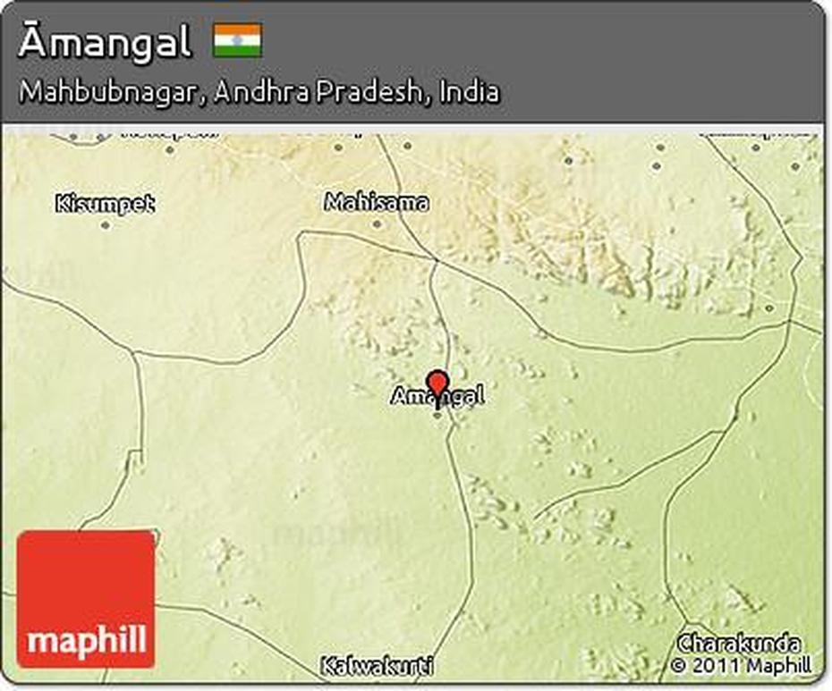 Free Physical 3D Map Of Amangal, Āmangal, India, Sayriya, Shri  Ram