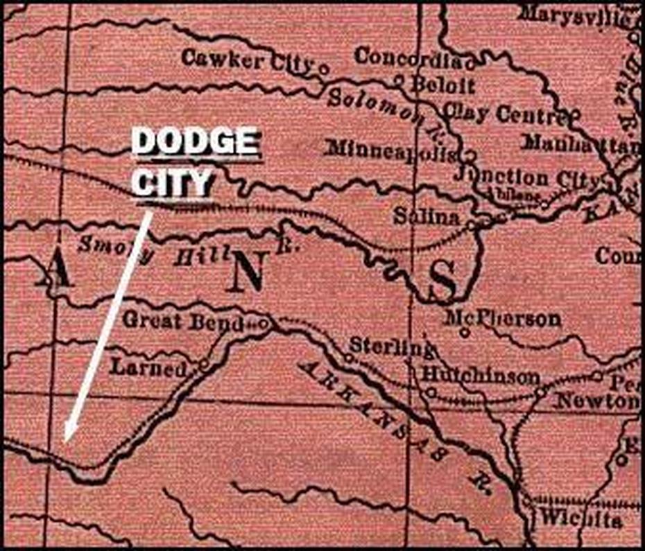 Map Of Dodge City Area | Dodge City, Gunsmoke, Dodge, Dodge City, United States, All United States  With Cities, Usa  With State And City Names